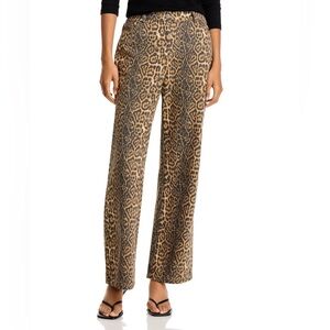 Lucy Paris Cheetah Print Wide Leg Pants